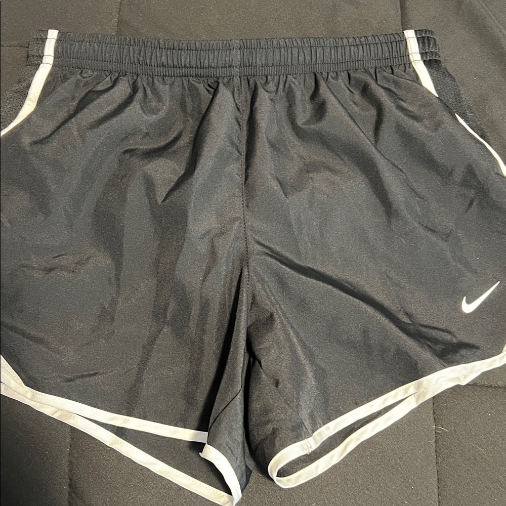Nike Dri-FIT Black Shorts with Gray Logo